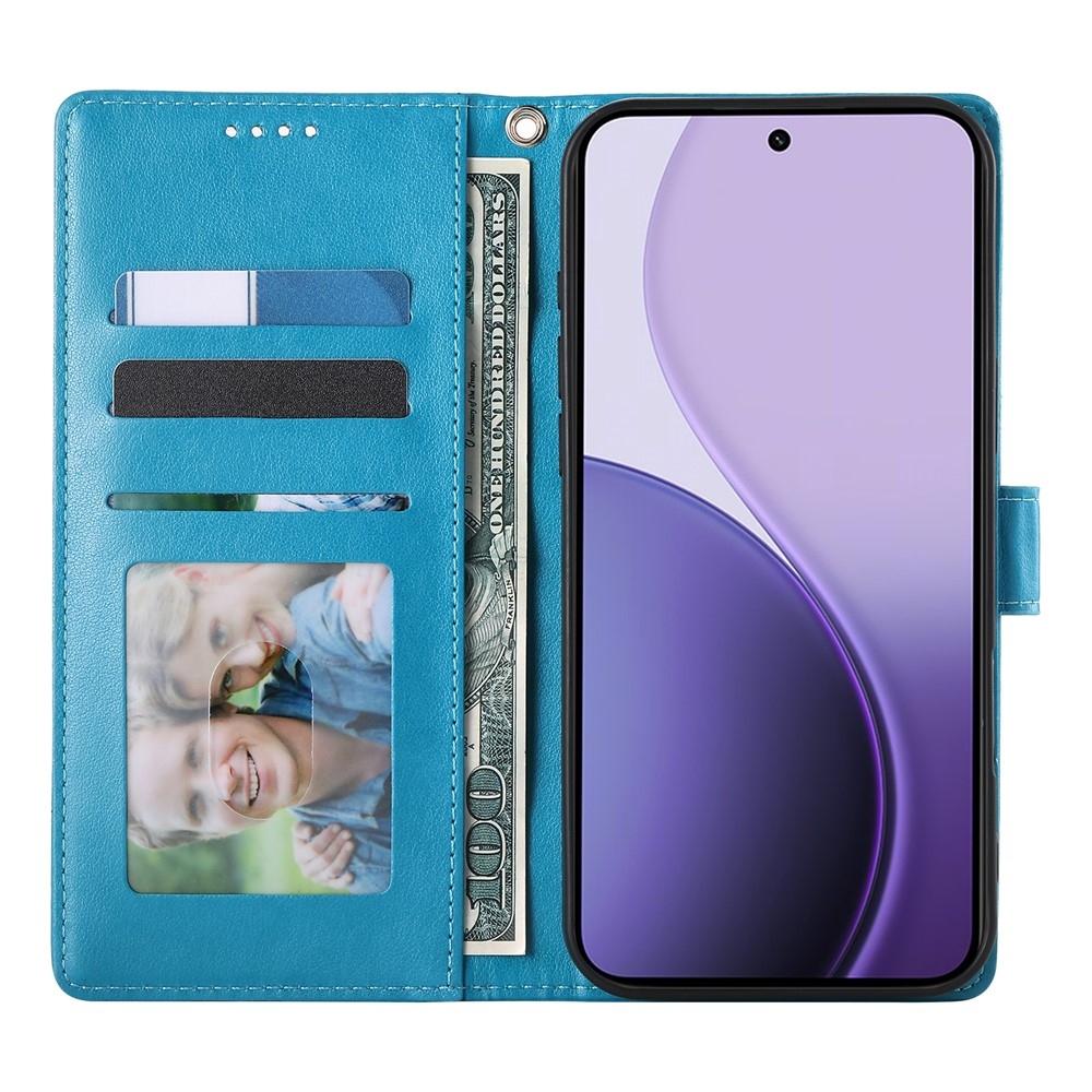 Flowers knižkové puzdro na Realme 16 5G - modré