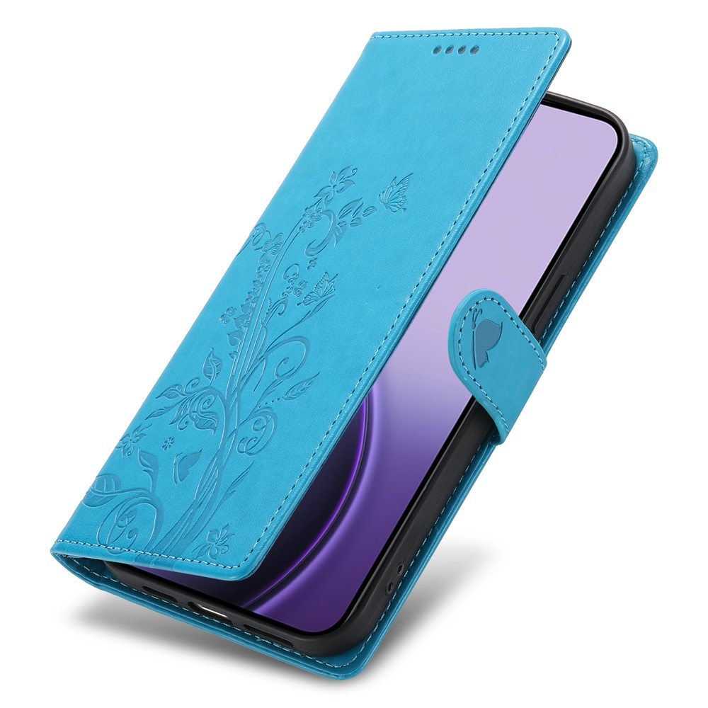 Flowers knižkové puzdro na Realme 16 5G - modré