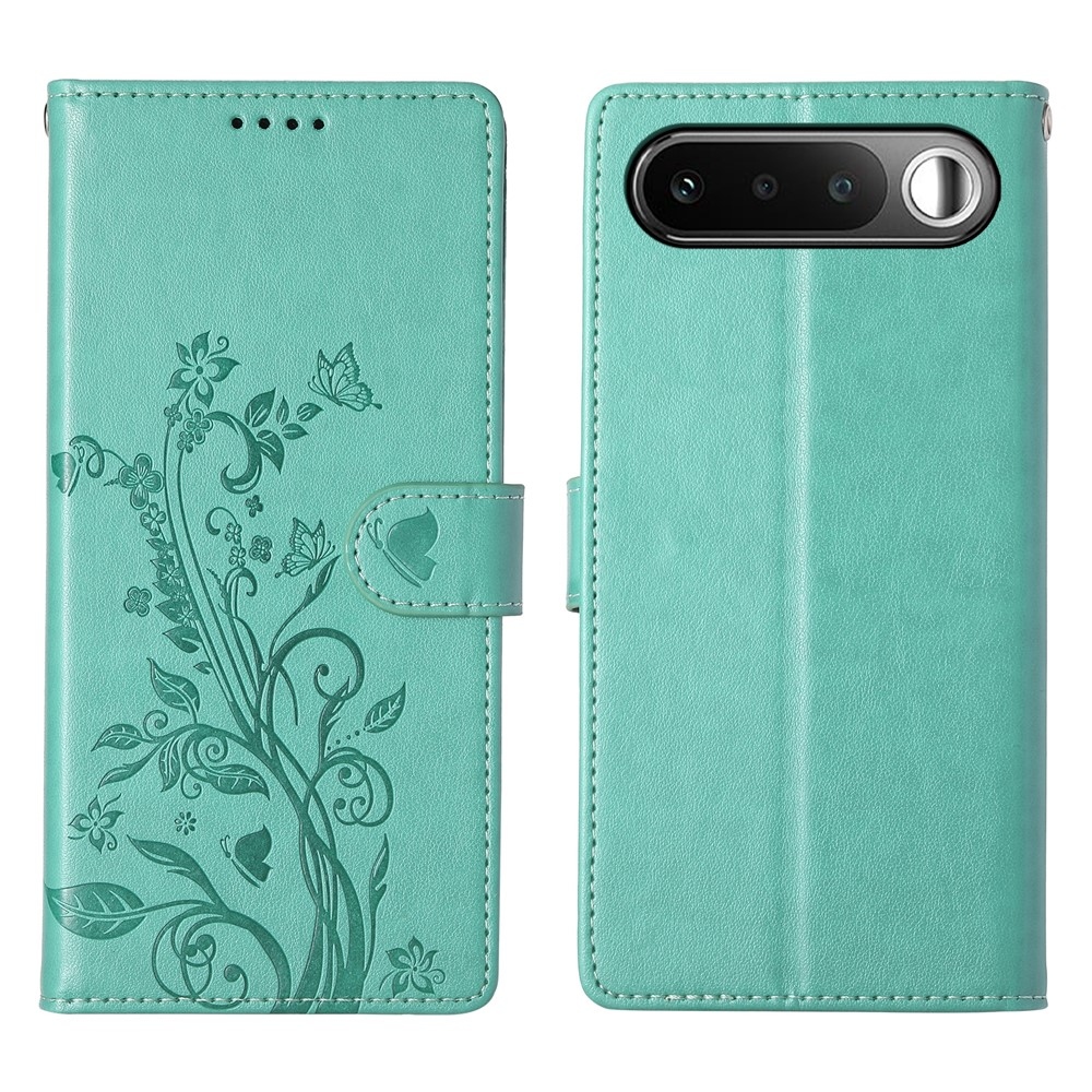 Flowers knižkové puzdro na Realme 16 5G - modrozelené