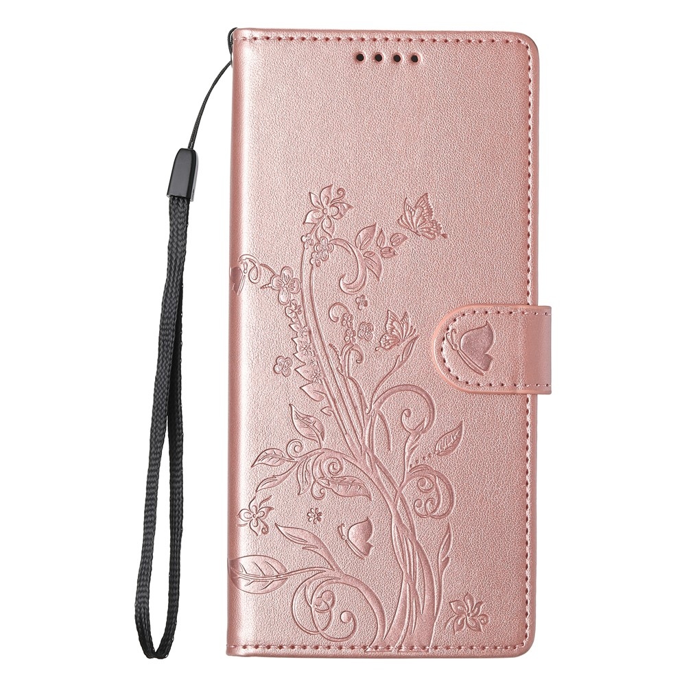 Flowers knižkové puzdro na Realme 16 5G - ružovozlaté