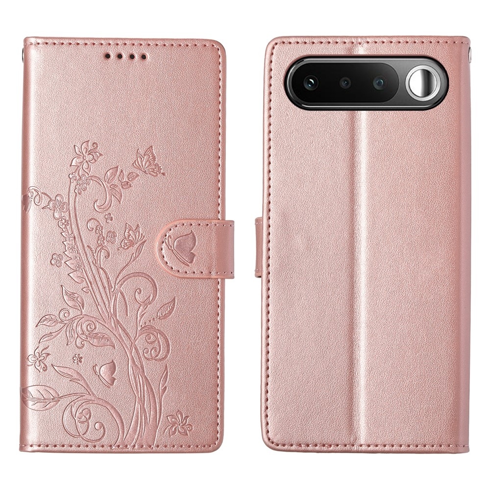 Flowers knižkové puzdro na Realme 16 5G - ružovozlaté