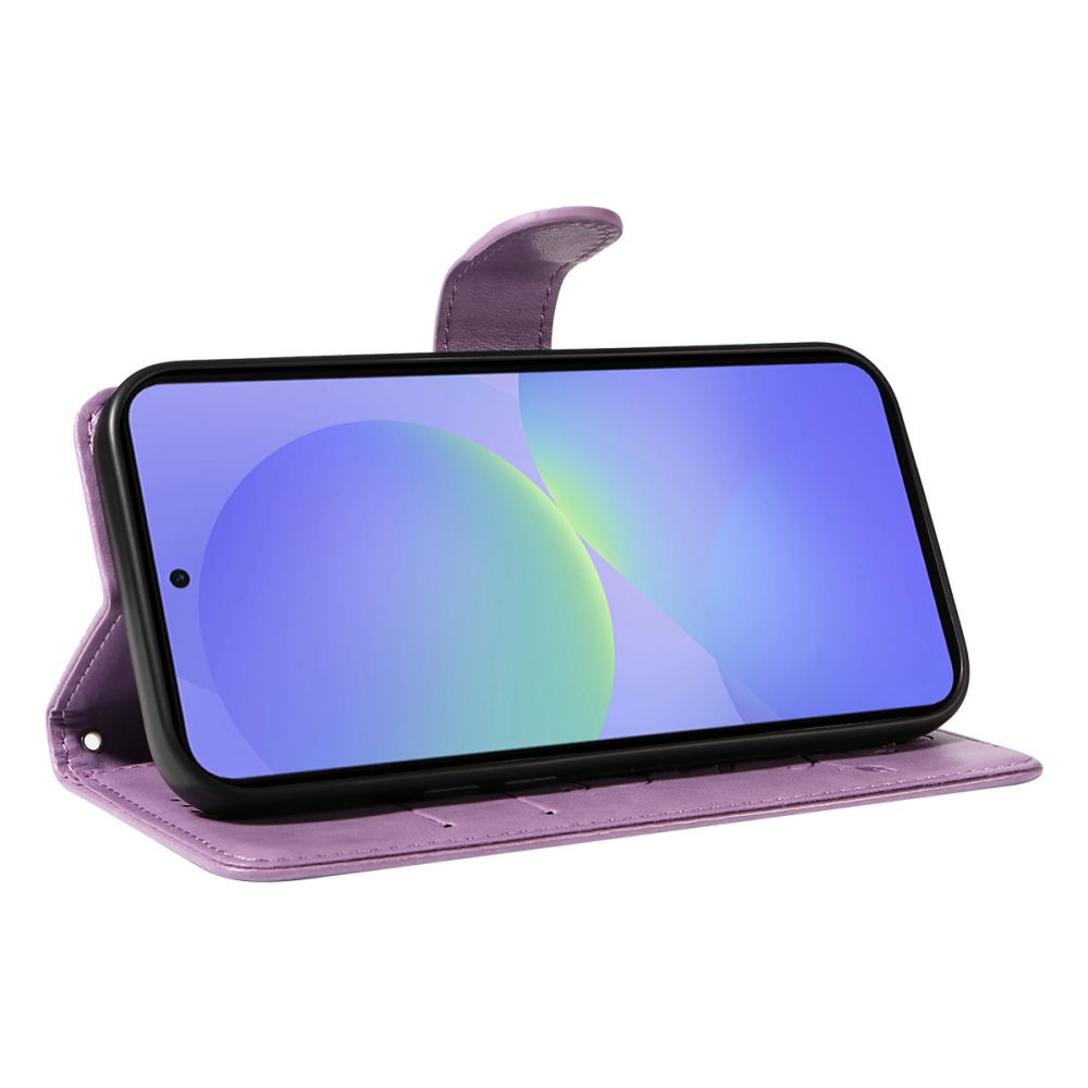 Flowers knižkové púzdro na Samsung Galaxy A37 5G - fialové