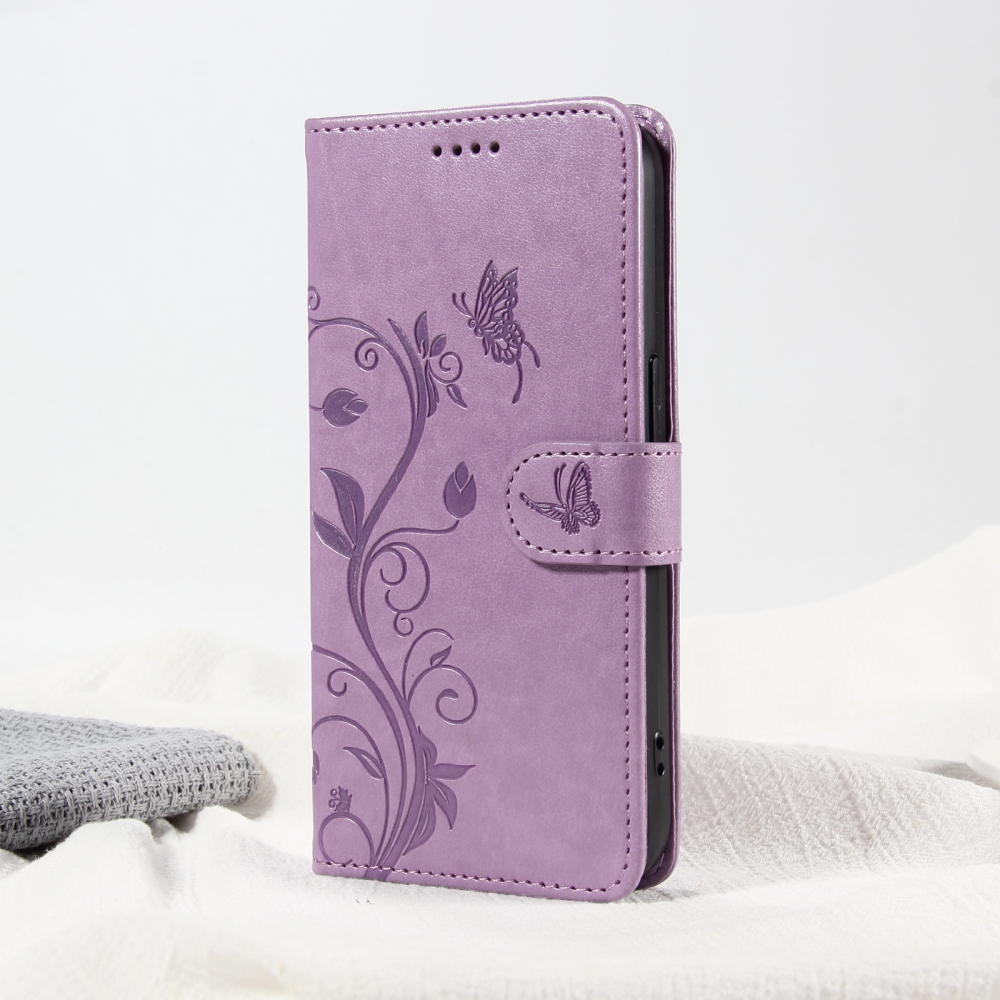 Flowers knižkové púzdro na Samsung Galaxy A37 5G - fialové