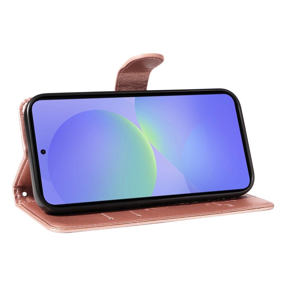 Flowers knižkové puzdro na Samsung Galaxy A37 5G - ružovozlaté