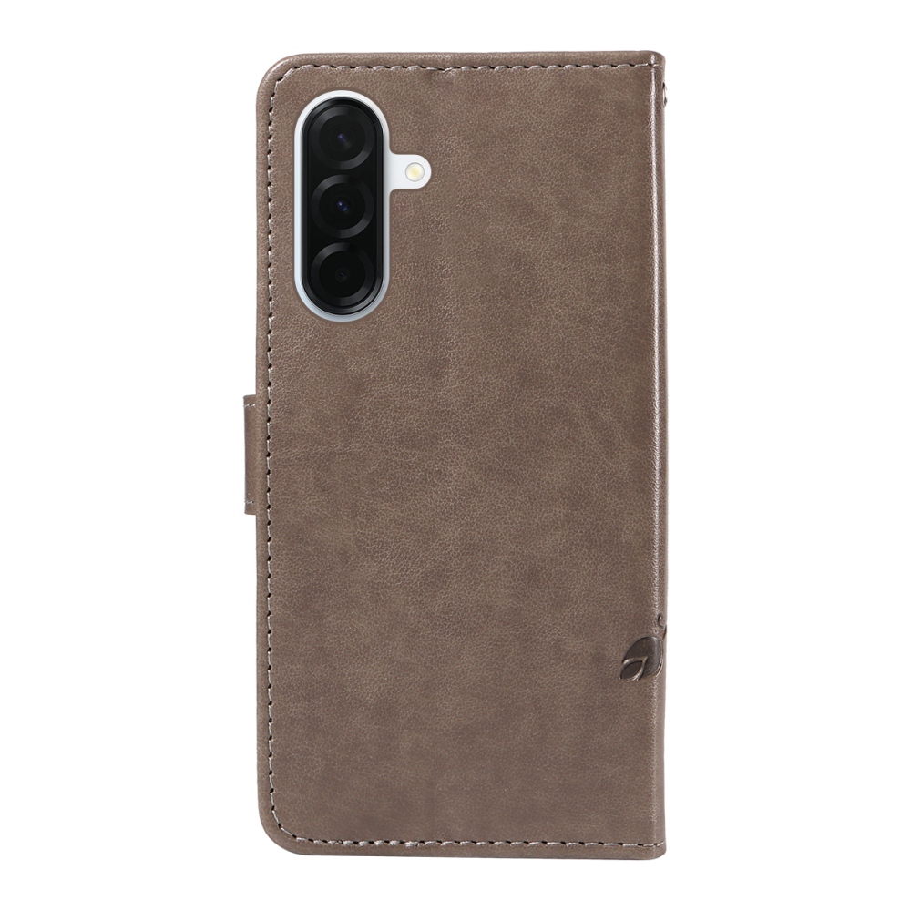 Flowers knižkové púzdro na Samsung Galaxy A37 5G - šedé