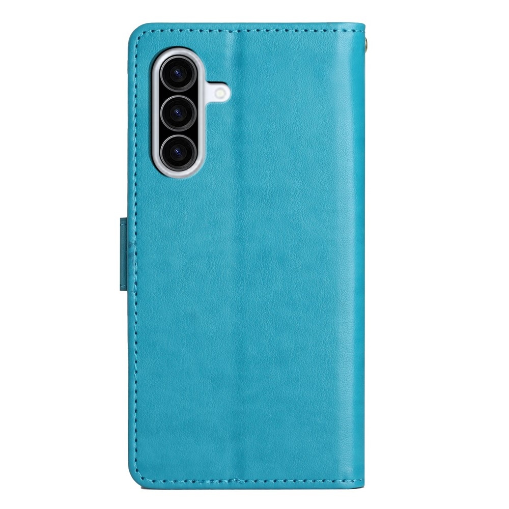 Flowers knižkové púzdro na Samsung Galaxy A57 5G - modré