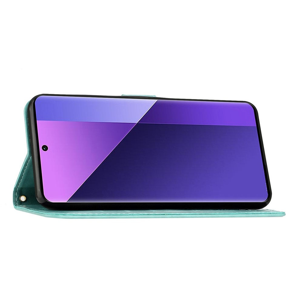 Flowers knižkové púzdro na Samsung Galaxy A57 5G - modrozelené