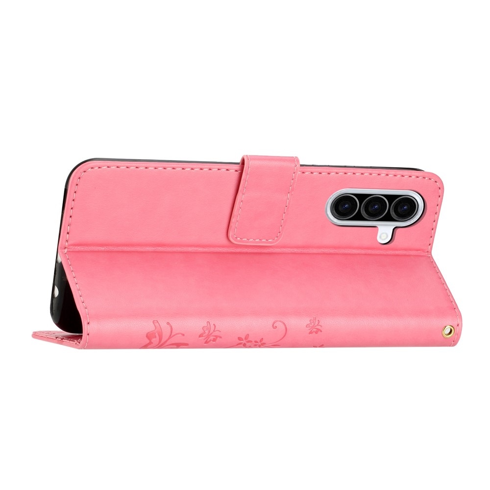 Flowers knižkové púzdro na Samsung Galaxy A57 5G - ružové