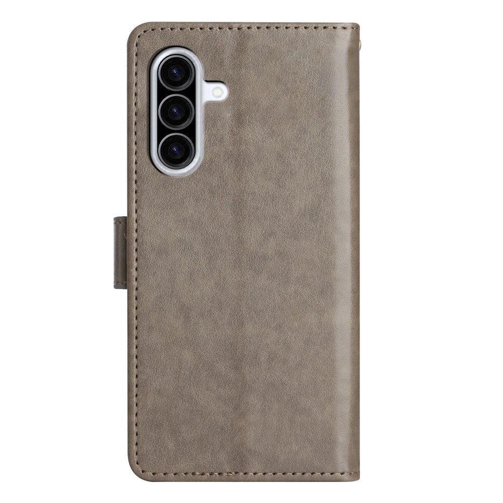 Flowers knižkové púzdro na Samsung Galaxy A57 5G - šedé