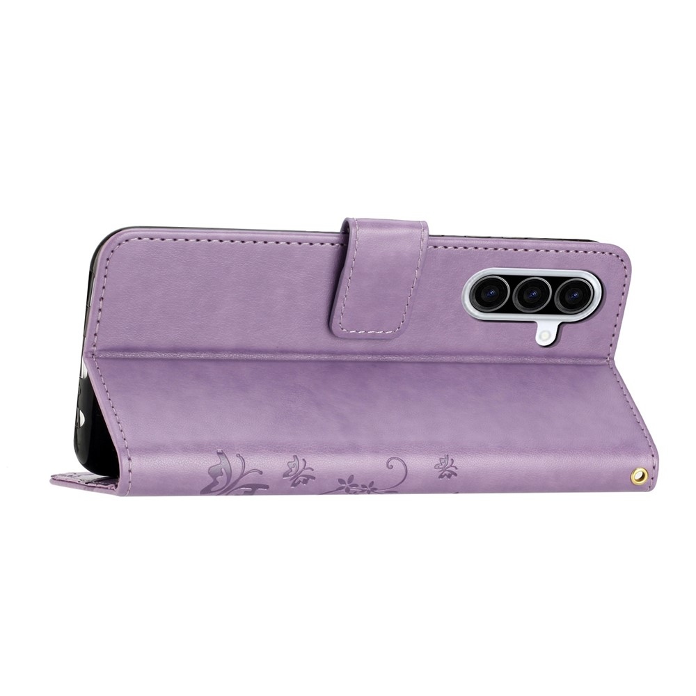Flowers knižkové púzdro na Samsung Galaxy A57 5G - svetlofialové