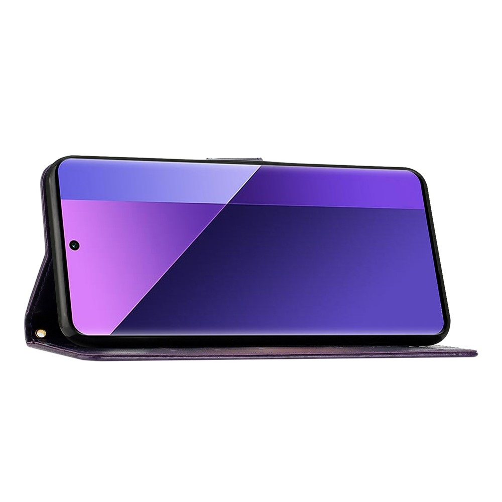 Flowers knižkové púzdro na Samsung Galaxy A57 5G - tmavofialové