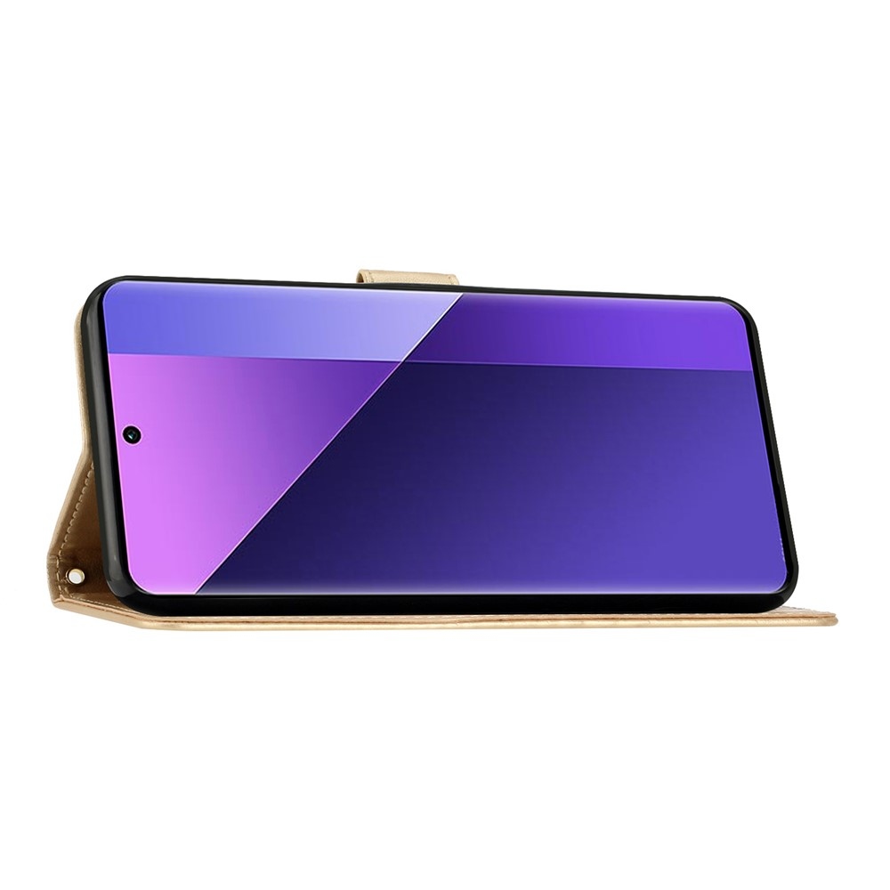 Flowers knižkové púzdro na Samsung Galaxy A57 5G - zlaté