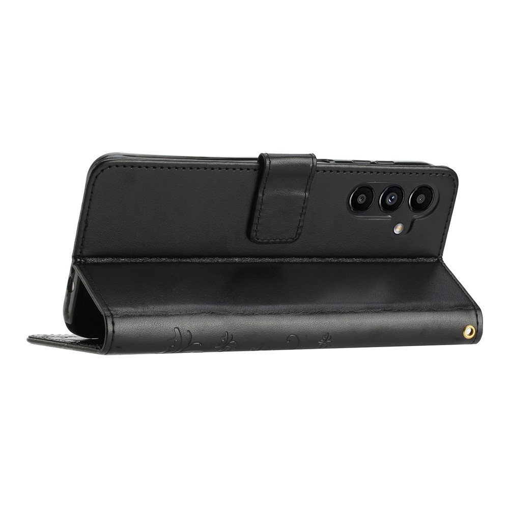 Flowers knižkové púzdro na Samsung Galaxy S26+ - čierne