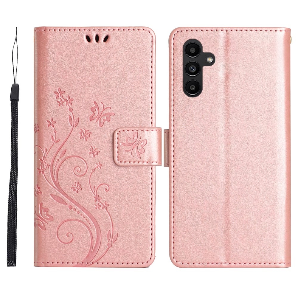 Flowers knižkové púzdro na Samsung Galaxy S26 FE - ružovozlaté
