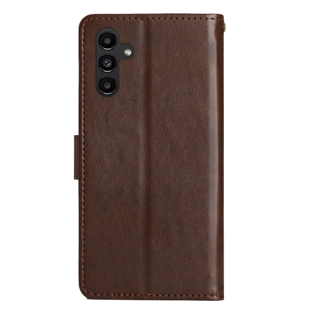 Flowers knižkové púzdro na Samsung Galaxy S26+ - hnedé