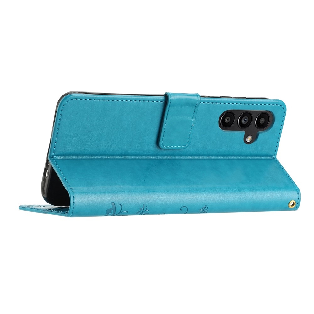 Flowers knižkové púzdro na Samsung Galaxy S26+ - modré