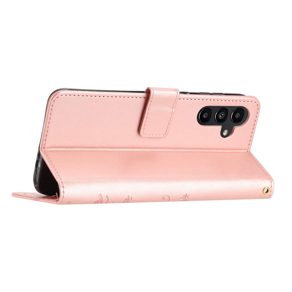 Flowers knižkové puzdro na Samsung Galaxy S26+ - ružovozlaté