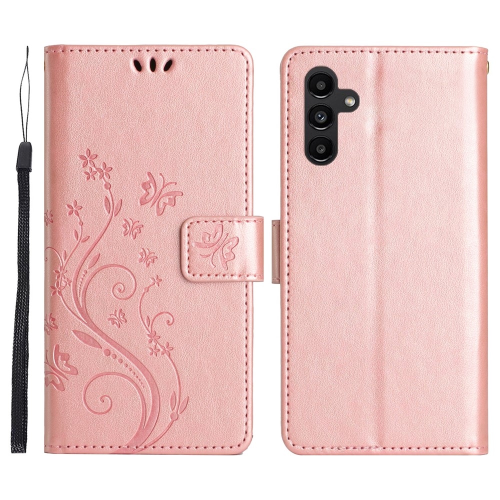 Flowers knižkové puzdro na Samsung Galaxy S26+ - ružovozlaté