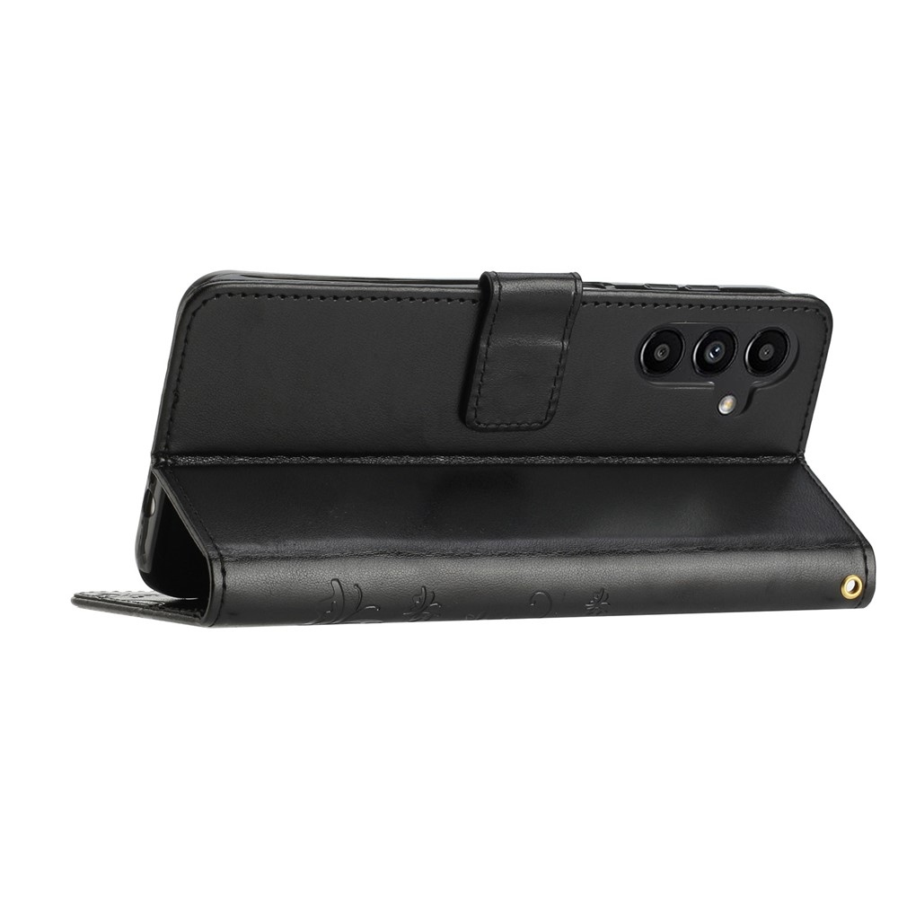 Flowers knižkové púzdro na Samsung Galaxy S26/S26 Pro - čierne