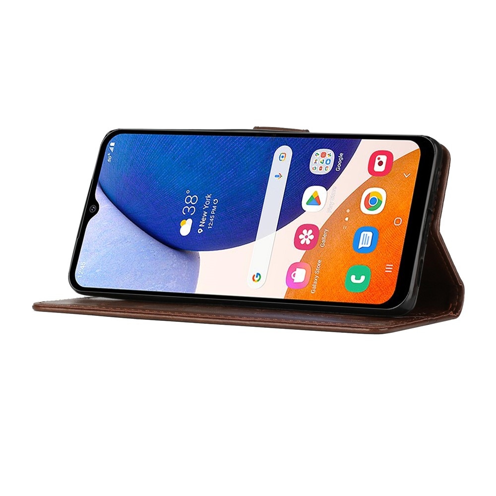 Flowers knižkové púzdro na Samsung Galaxy S26/S26 Pro - hnedé