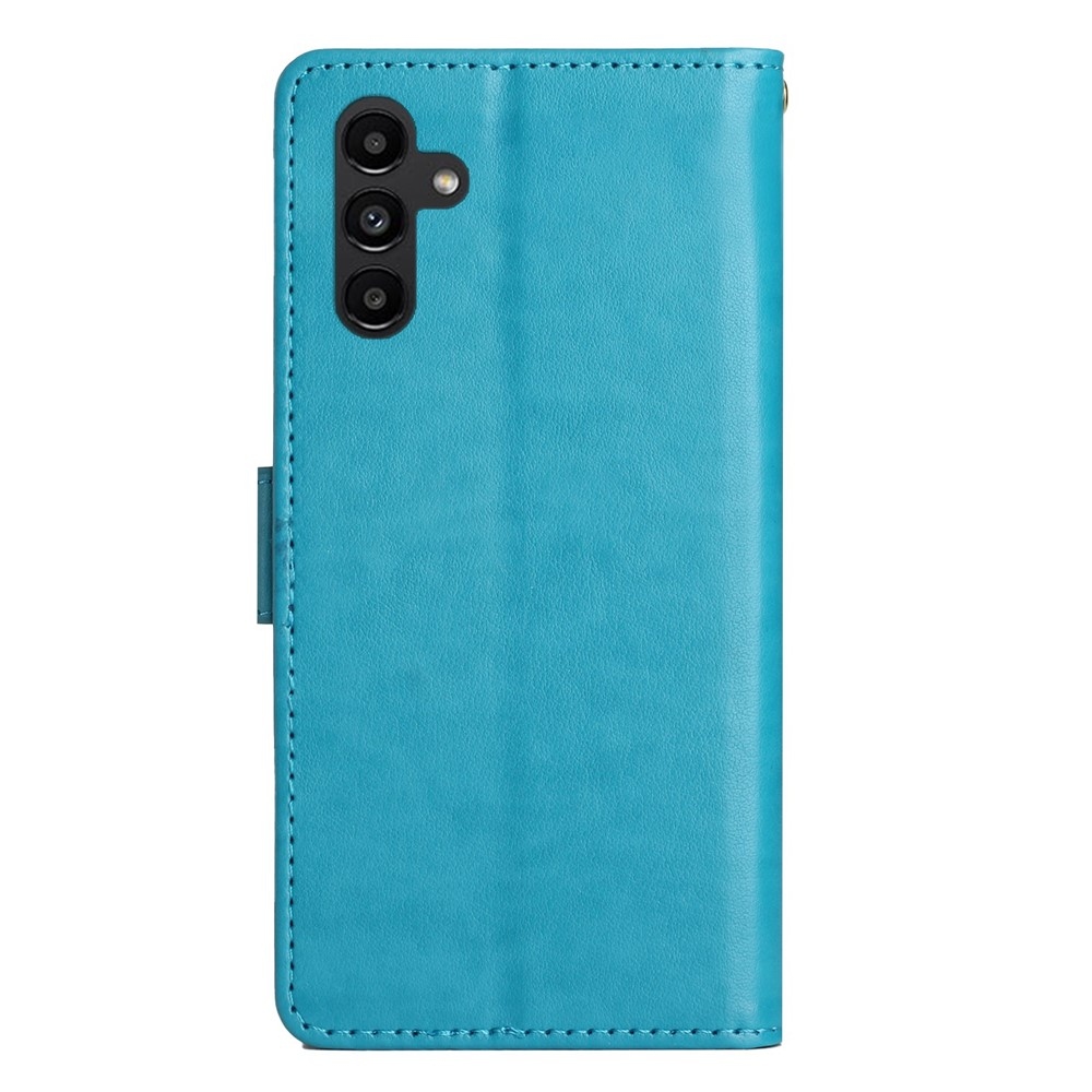 Flowers knižkové púzdro na Samsung Galaxy S26/S26 Pro - modré