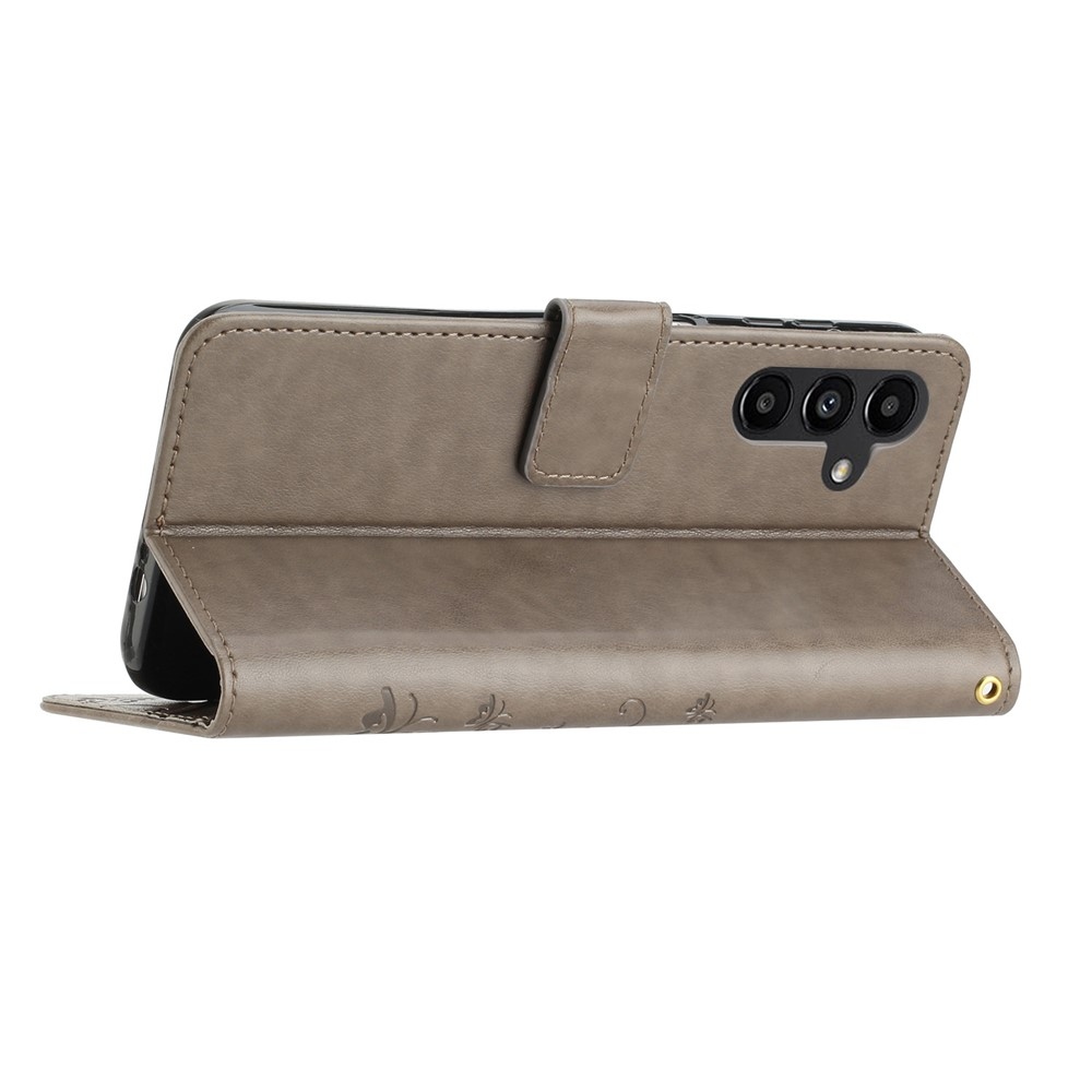 Flowers knižkové púzdro na Samsung Galaxy S26/S26 Pro - šedé