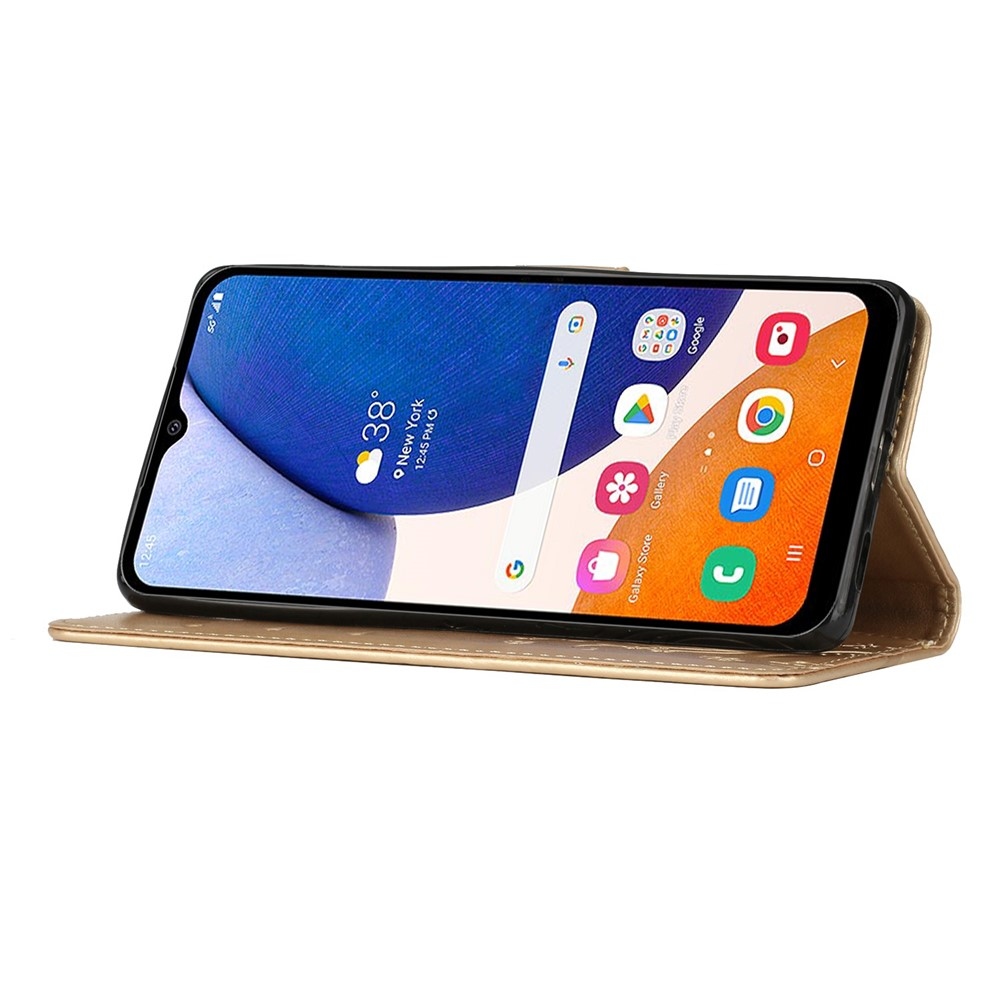 Flowers knižkové púzdro na Samsung Galaxy S26/S26 Pro - zlaté