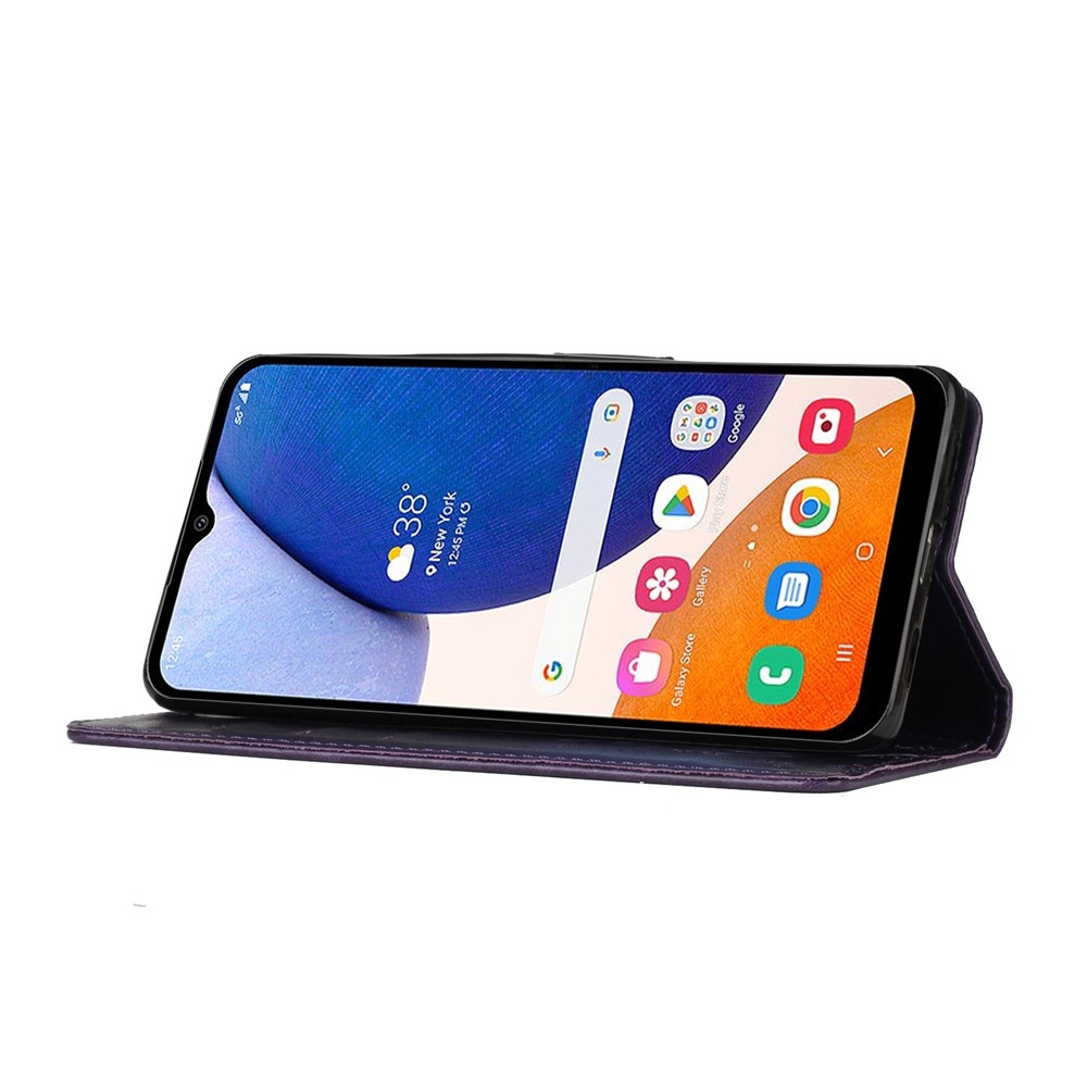 Flowers knižkové púzdro na Samsung Galaxy S26+ - tmavofialové