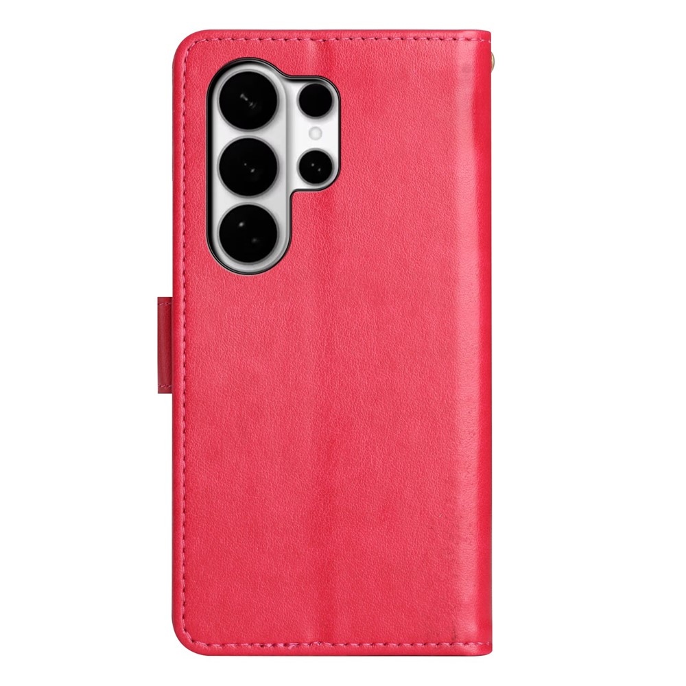 Flowers knižkové púzdro na Samsung Galaxy S26 Ultra - červené