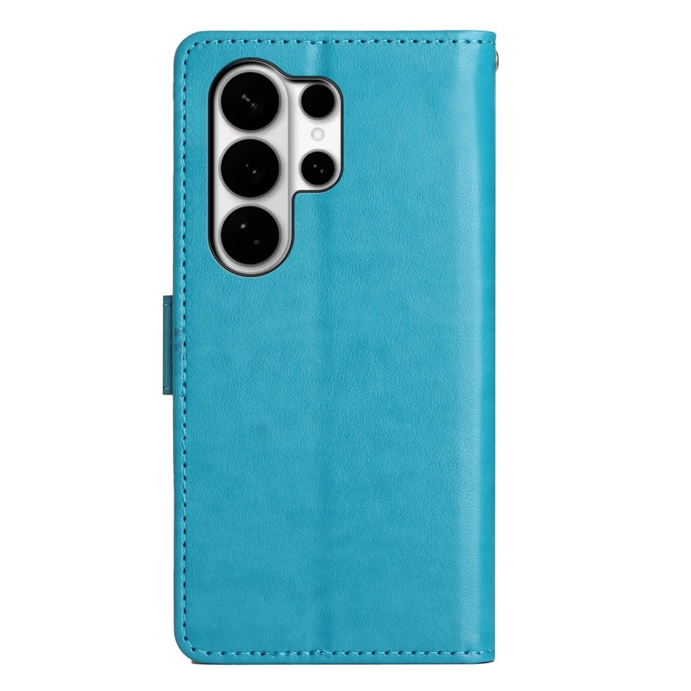 Flowers knižkové púzdro na Samsung Galaxy S26 Ultra - modré