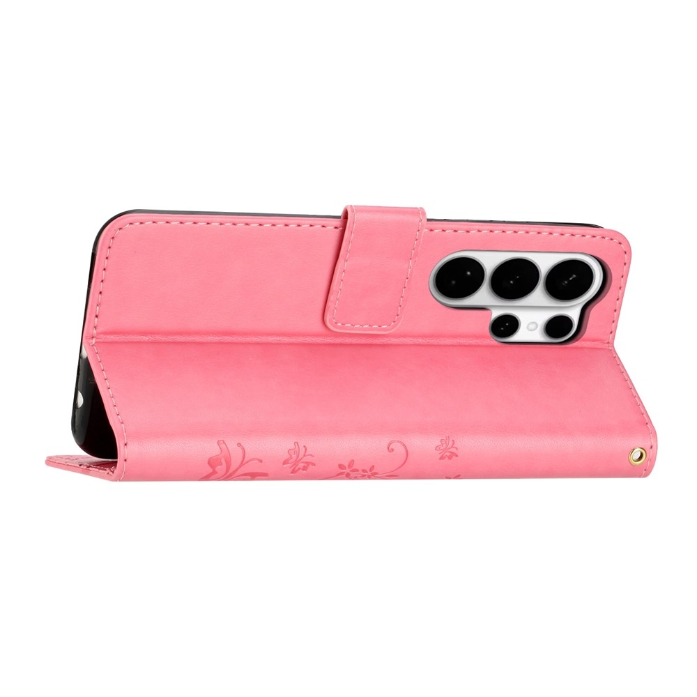 Flowers knižkové púzdro na Samsung Galaxy S26 Ultra - ružové