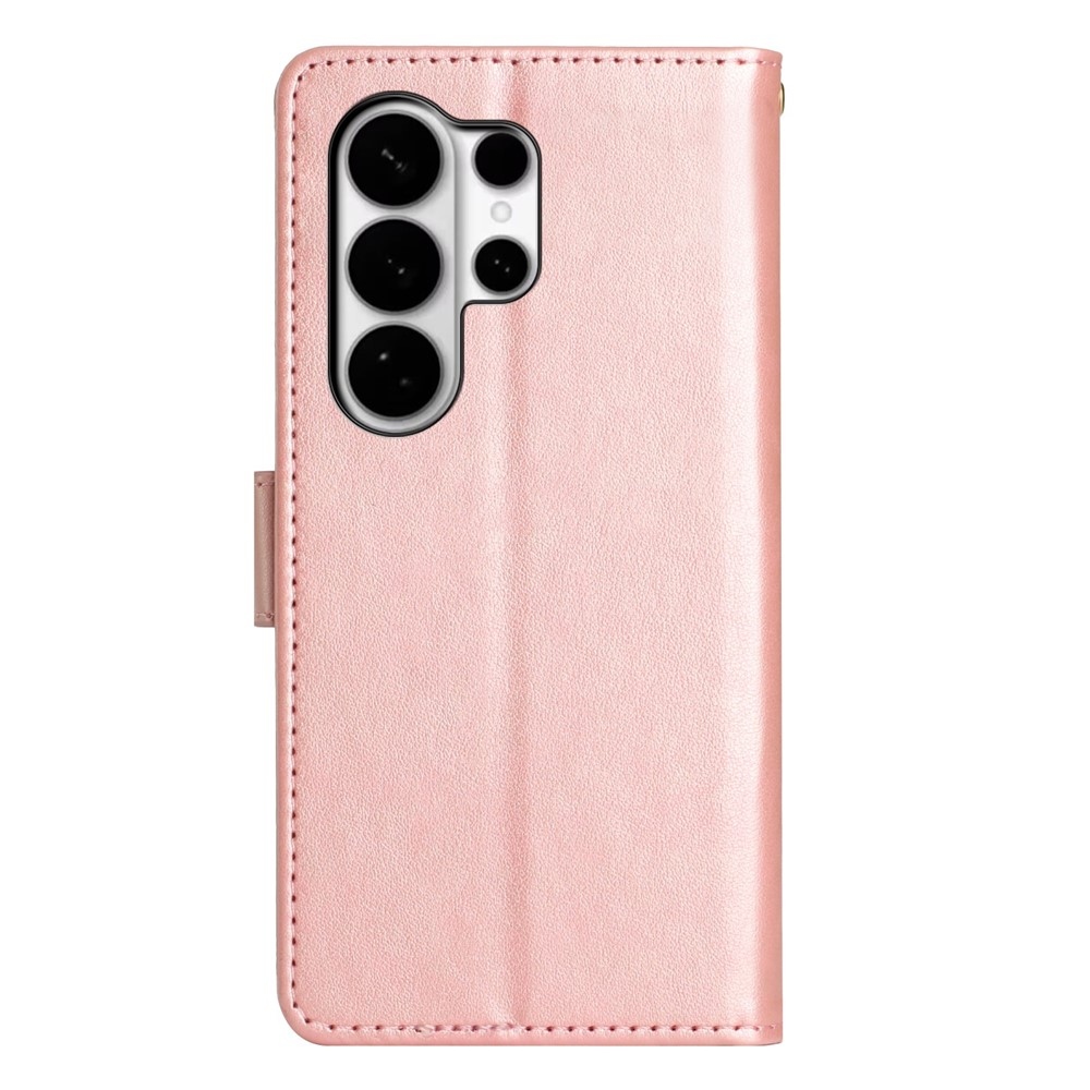 Flowers knižkové púzdro na Samsung Galaxy S26 Ultra - ružovozlaté