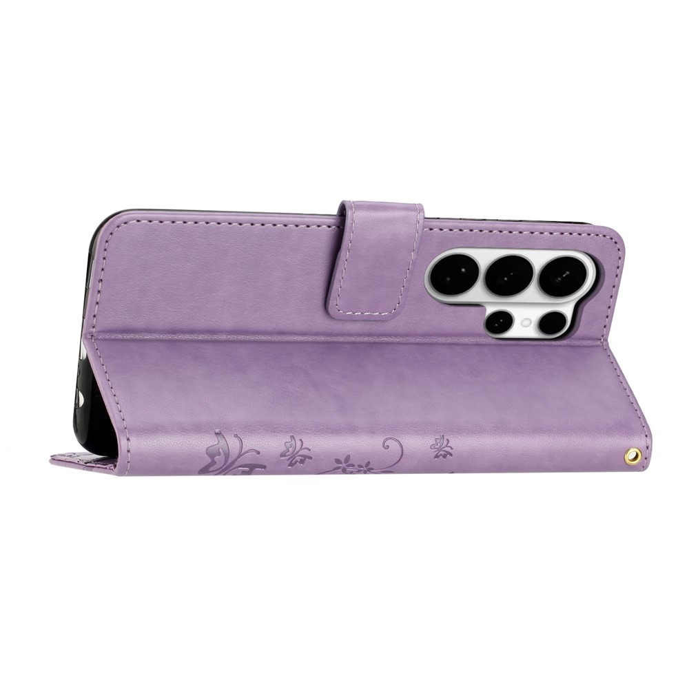 Flowers knižkové púzdro na Samsung Galaxy S26 Ultra - svetlofialové
