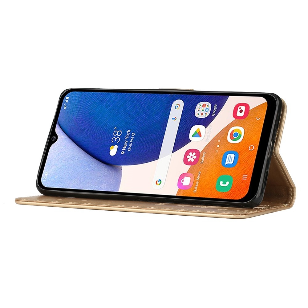 Flowers knižkové púzdro na Samsung Galaxy S26+ - zlaté