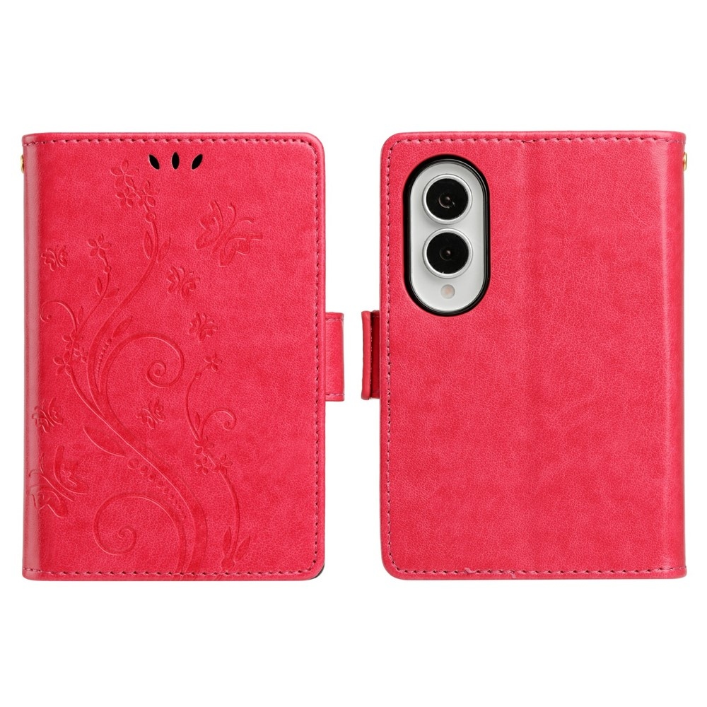 Flowers knižkové púzdro na Samsung Galaxy Z Fold8 5G - červené
