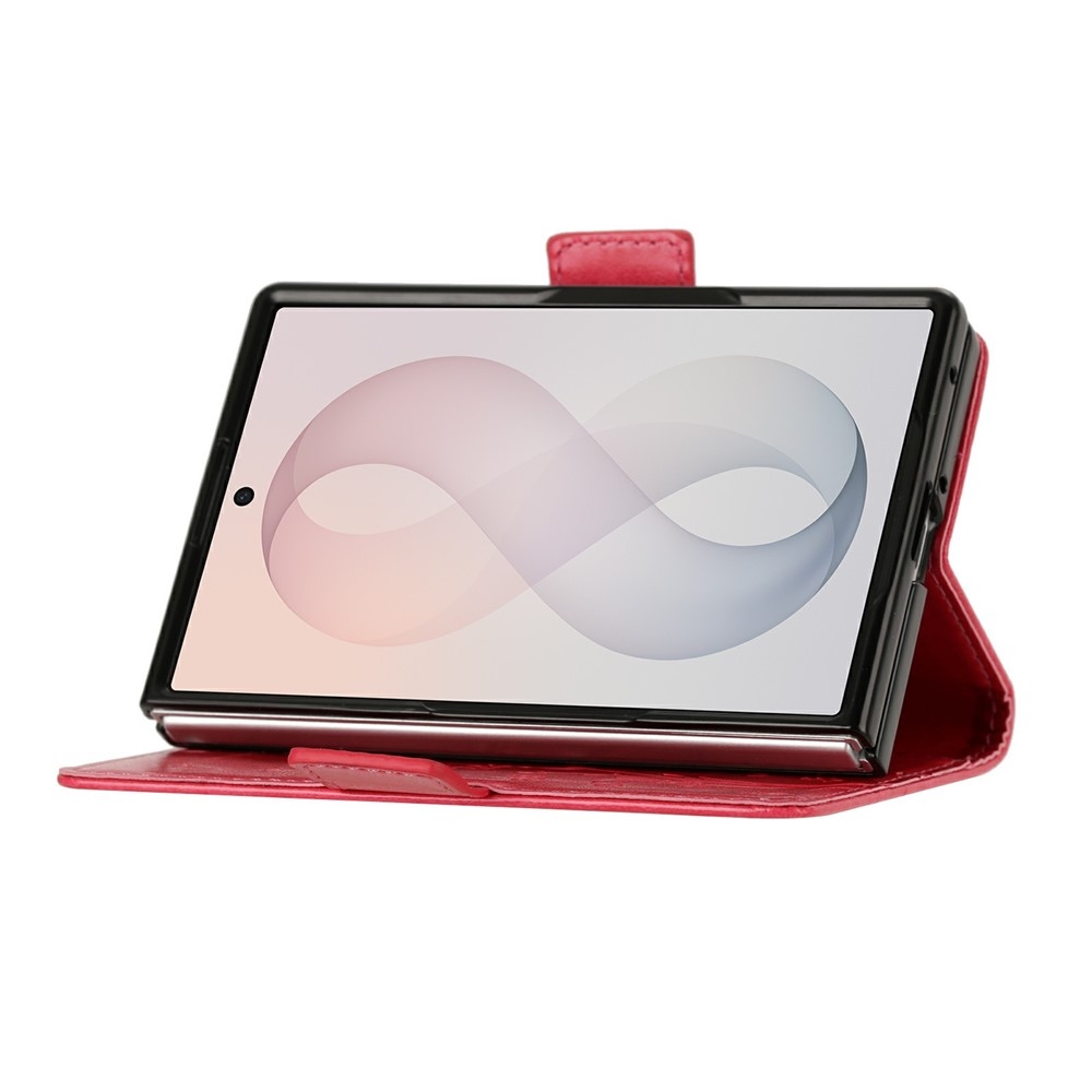 Flowers knižkové púzdro na Samsung Galaxy Z Fold8 5G - červené