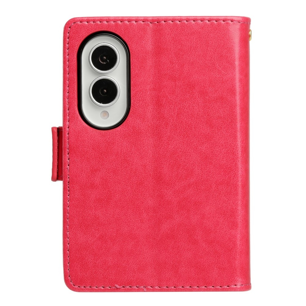 Flowers knižkové púzdro na Samsung Galaxy Z Fold8 5G - červené