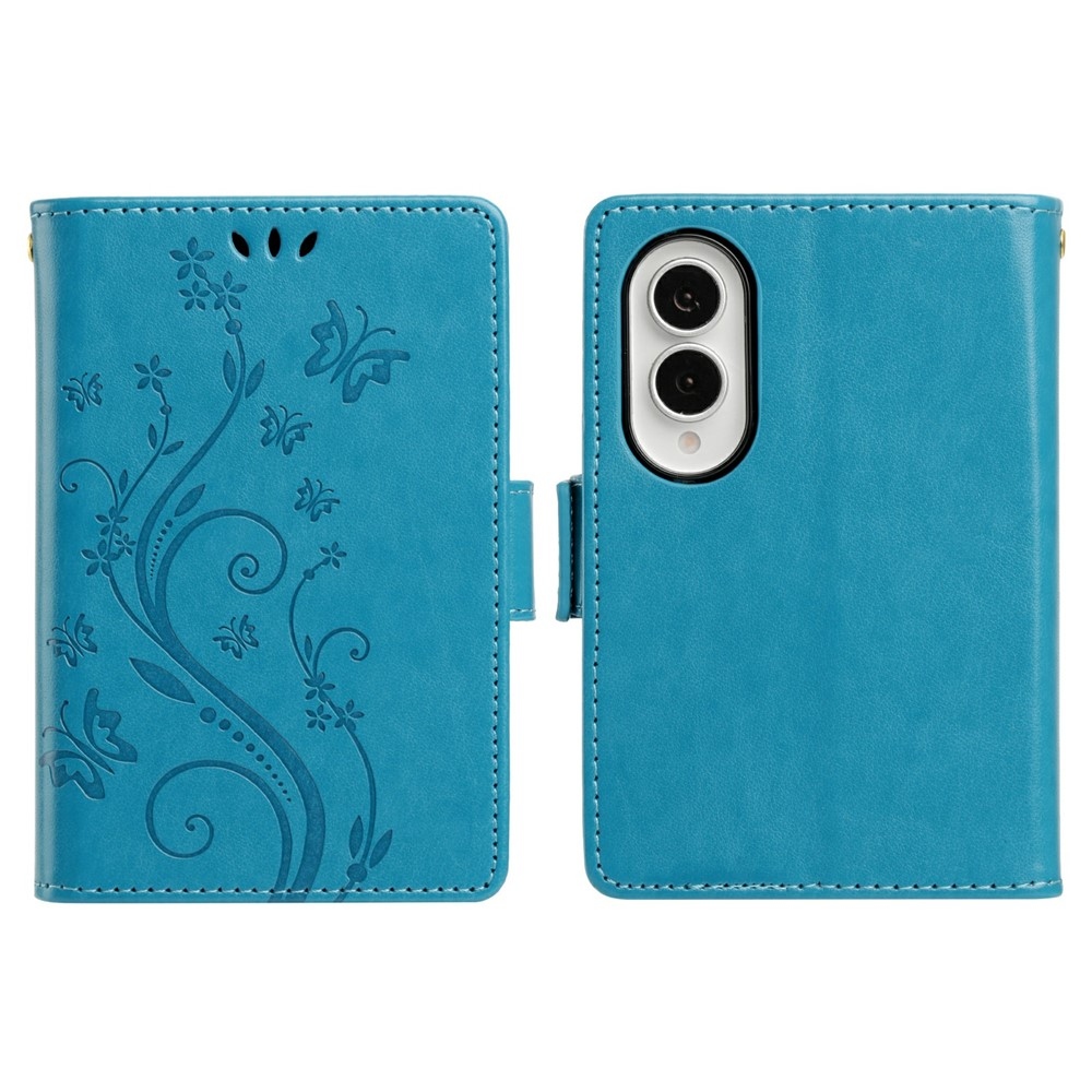 Flowers knižkové púzdro na Samsung Galaxy Z Fold8 5G - modré
