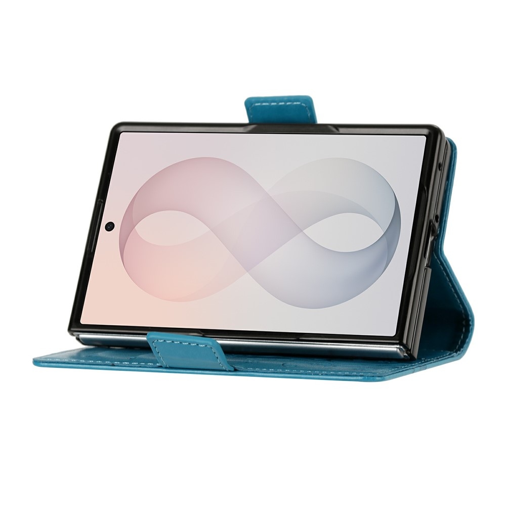 Flowers knižkové púzdro na Samsung Galaxy Z Fold8 5G - modré