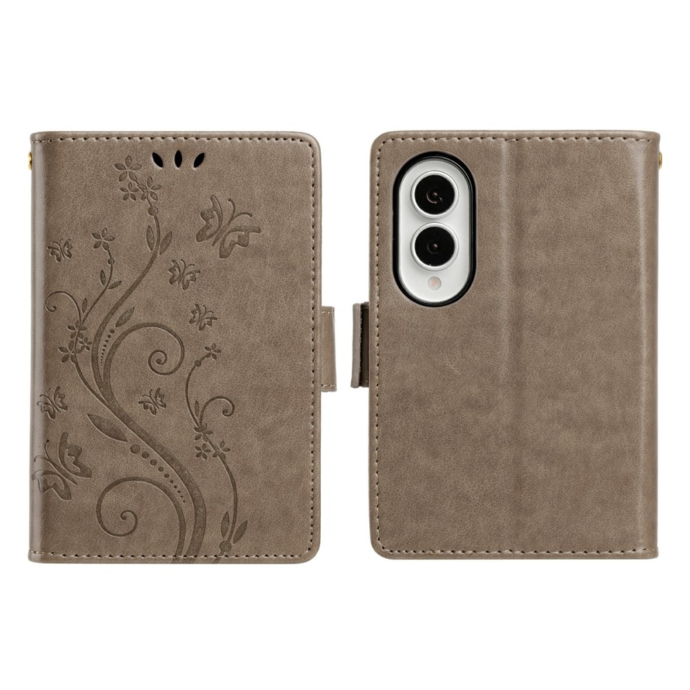 Flowers knižkové púzdro na Samsung Galaxy Z Fold8 5G - šedé