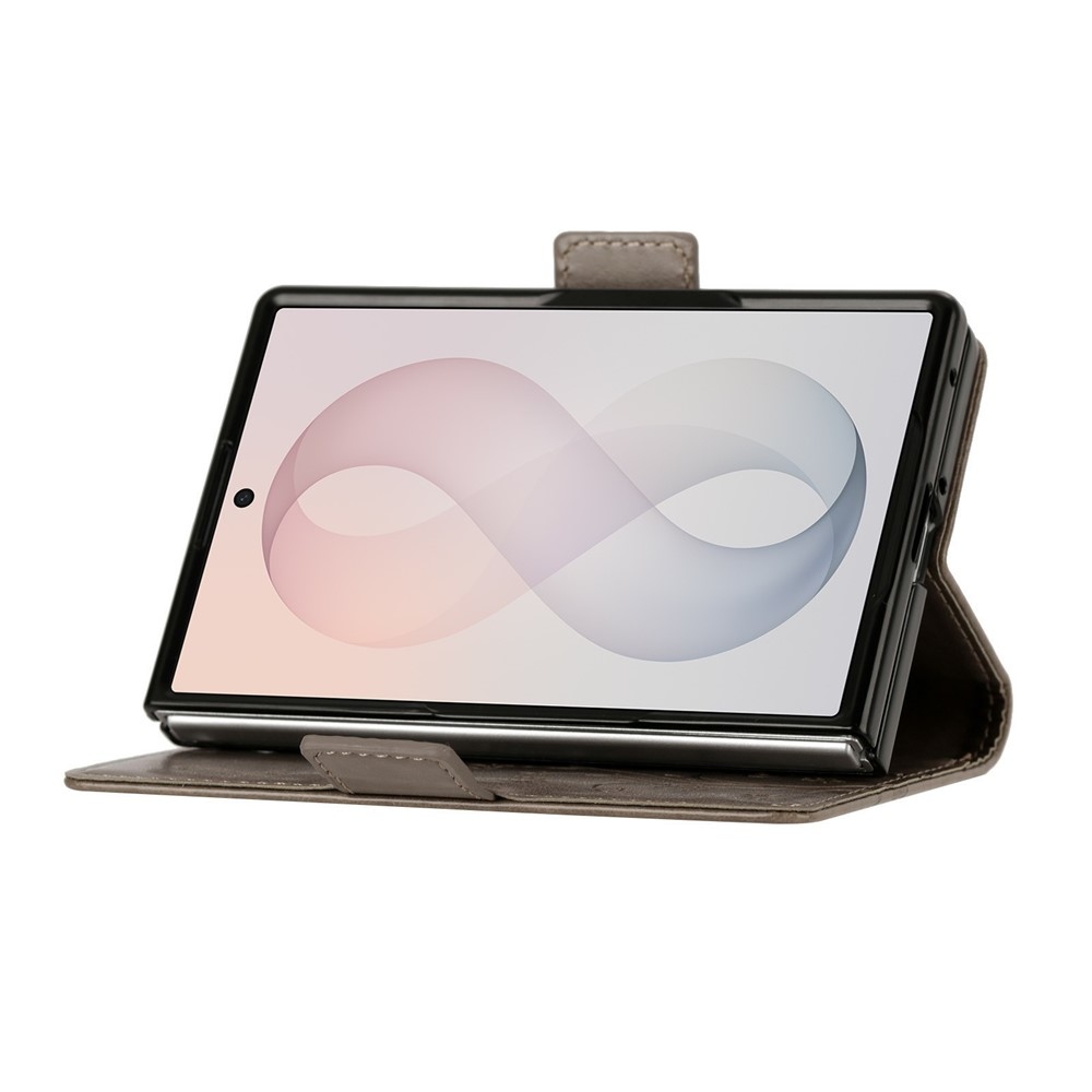 Flowers knižkové púzdro na Samsung Galaxy Z Fold8 5G - šedé