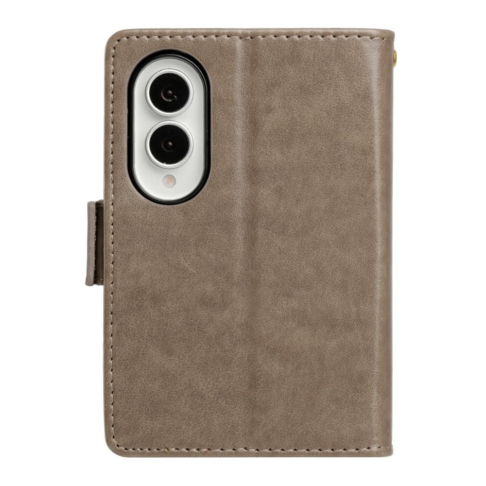 Flowers knižkové púzdro na Samsung Galaxy Z Fold8 5G - šedé