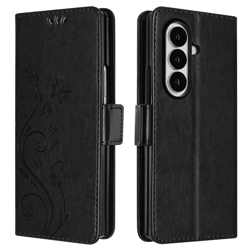 Flowers knižkové púzdro na Samsung Galaxy Z Fold8 Ultra 5G - čierne