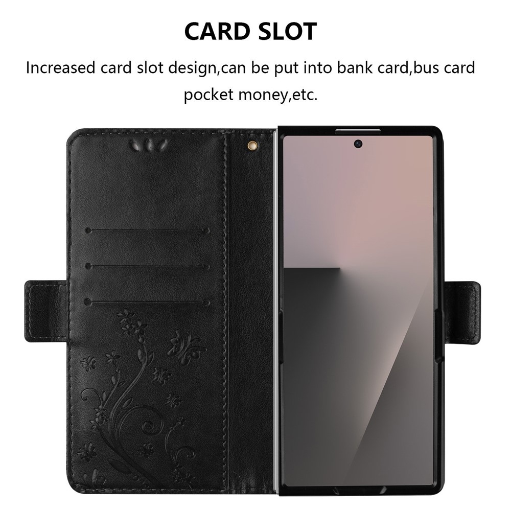 Flowers knižkové púzdro na Samsung Galaxy Z Fold8 Ultra 5G - čierne