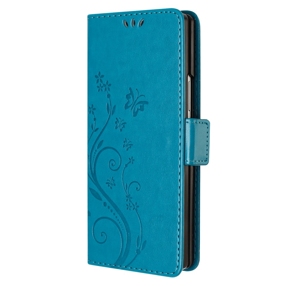 Flowers knižkové púzdro na Samsung Galaxy Z Fold8 Ultra 5G - modré