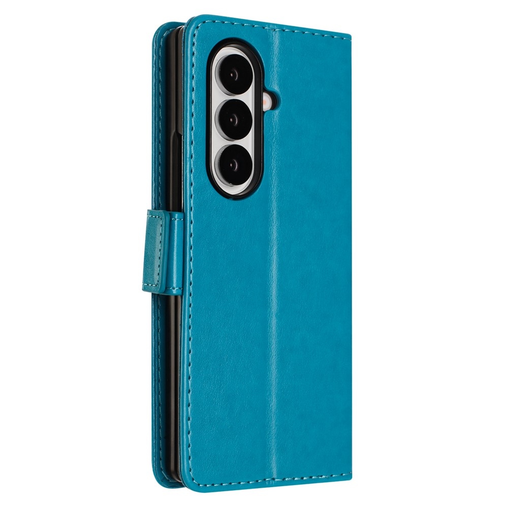 Flowers knižkové púzdro na Samsung Galaxy Z Fold8 Ultra 5G - modré