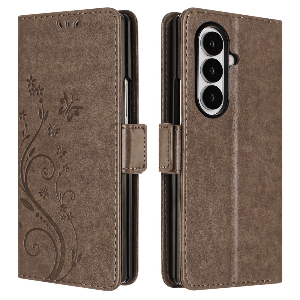 Flowers knižkové púzdro na Samsung Galaxy Z Fold8 Ultra 5G - šedé