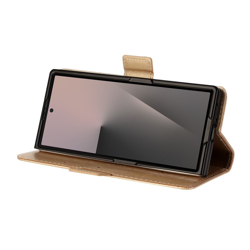 Flowers knižkové púzdro na Samsung Galaxy Z Fold8 Ultra 5G - zlaté