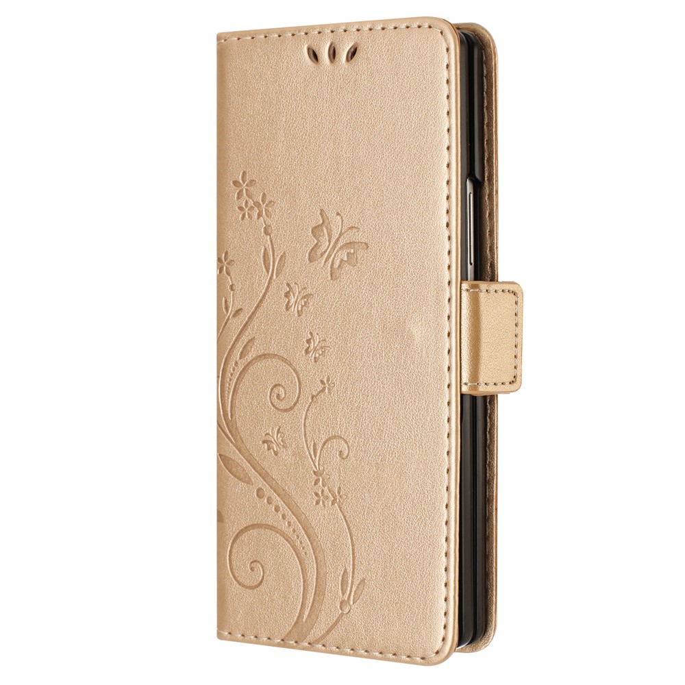 Flowers knižkové púzdro na Samsung Galaxy Z Fold8 Ultra 5G - zlaté