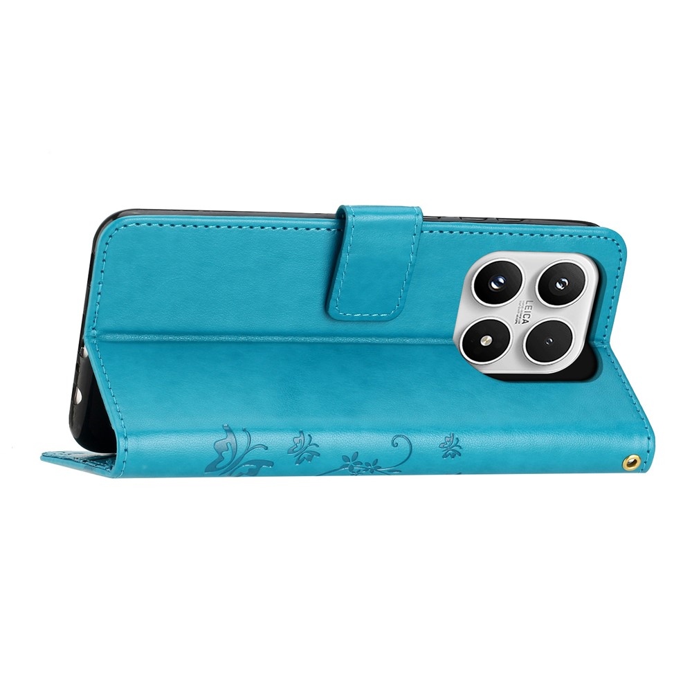 Flowers knižkové púzdro na Xiaomi 17 - modré